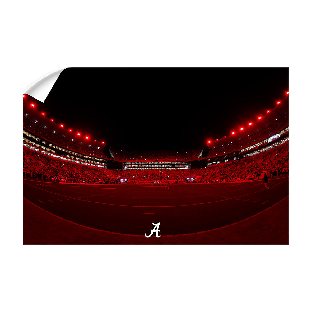 Alabama Crimson Tide - Alabama Crimson Lights - College Wall Art #Canvas