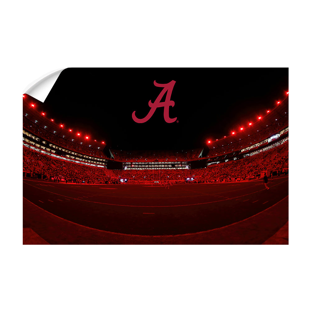 Alabama Crimson Tide - Alabama Crimson Lights - College Wall Art #Canvas