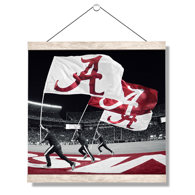 Alabama Crimson Tide - Alabama Flags - College Wall Art #Hanging Canvas