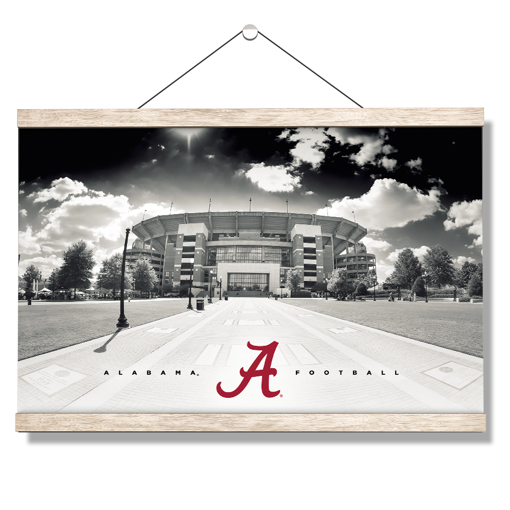 Alabama Crimson Tide - Bryant Denny Black & White - College Wall Art #Canvas