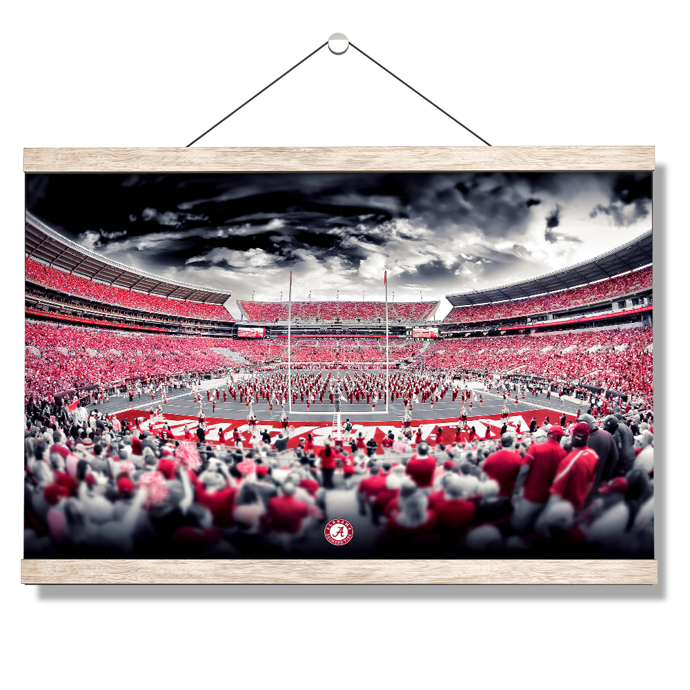 Alabama Crimson Tide - Bryant Denny Monochrome - College Wall Art #Canvas