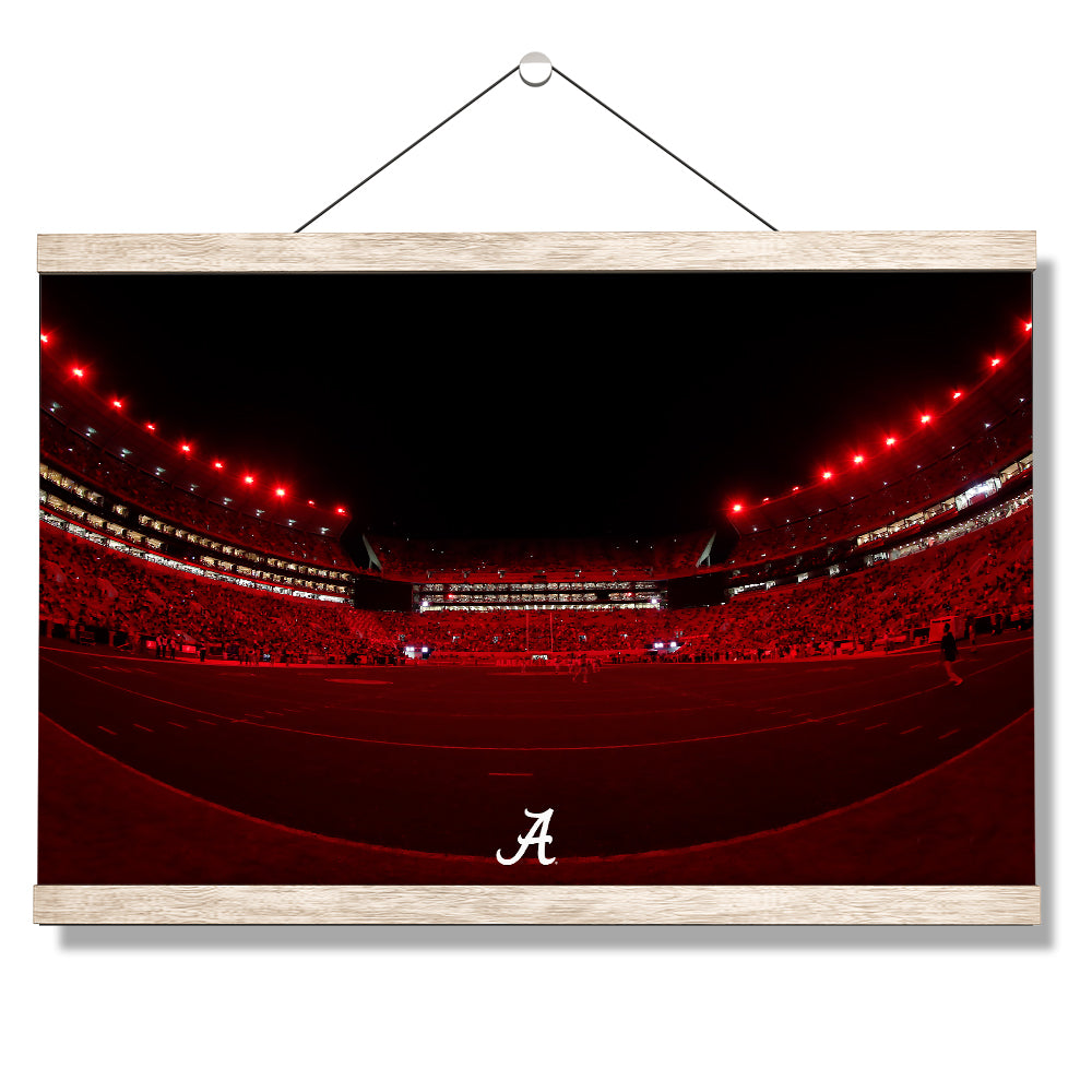 Alabama Crimson Tide - Alabama Crimson Lights - College Wall Art #Canvas