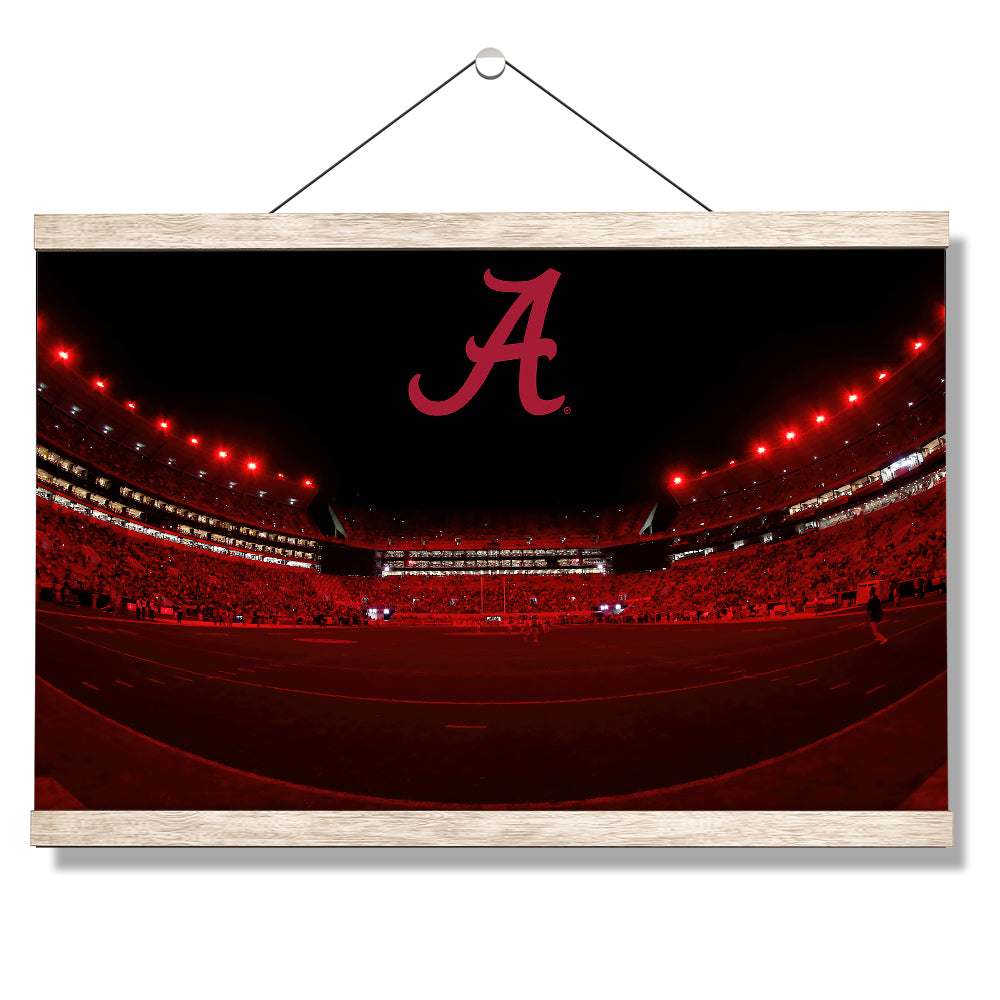 Alabama Crimson Tide - Alabama Crimson Lights - College Wall Art #Canvas