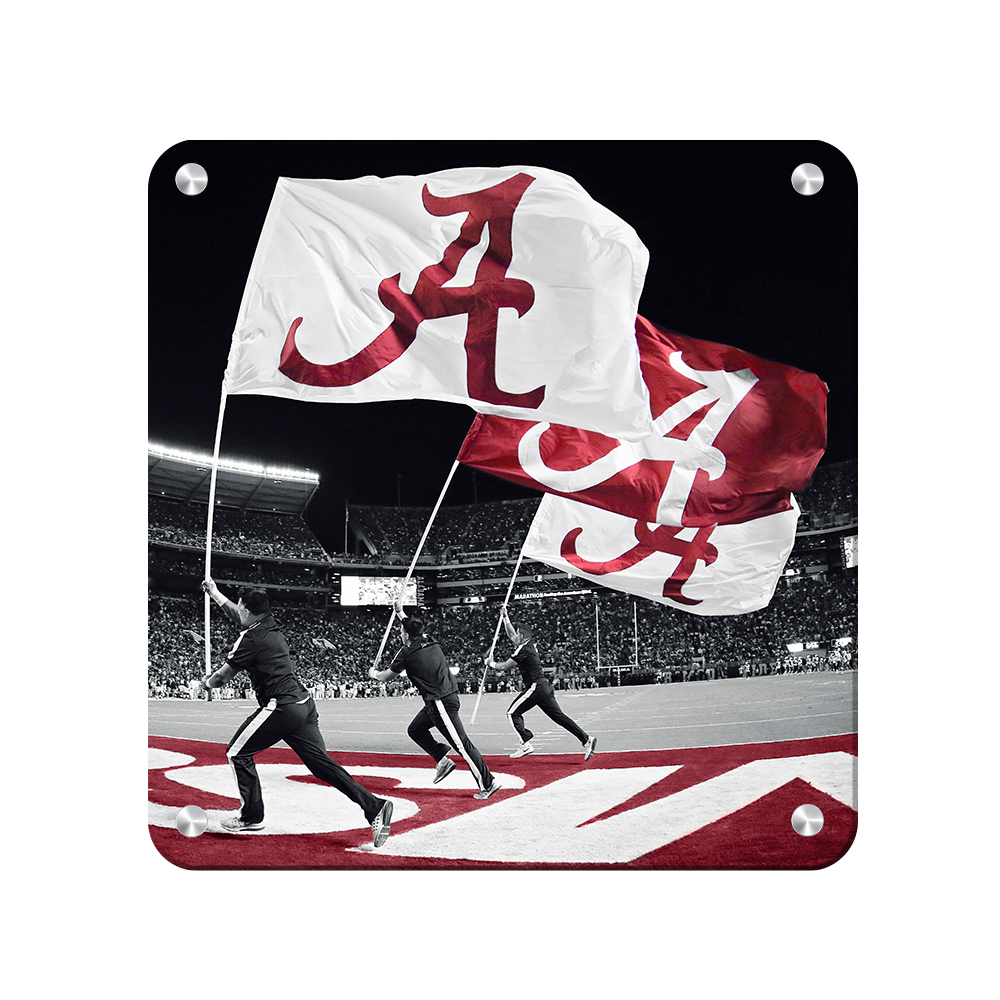 Alabama Crimson Tide - Alabama Flags - College Wall Art #Canvas