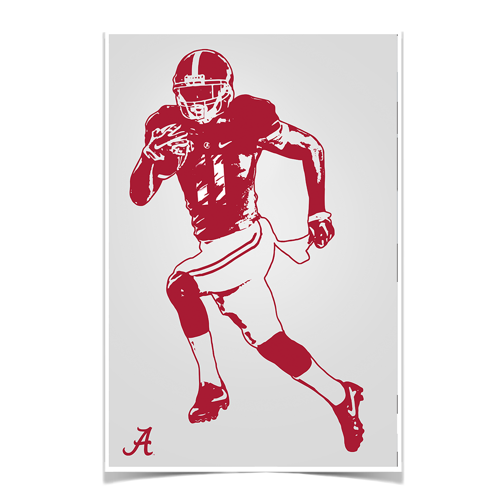 Alabama Crimson Tide - Bama Illustration - College Wall Art #Canvas