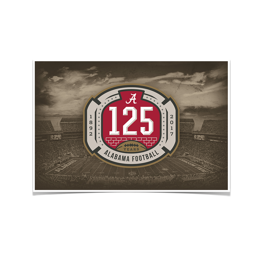 Alabama Crimson Tide - 125th Bama - College Wall Art #Canvas