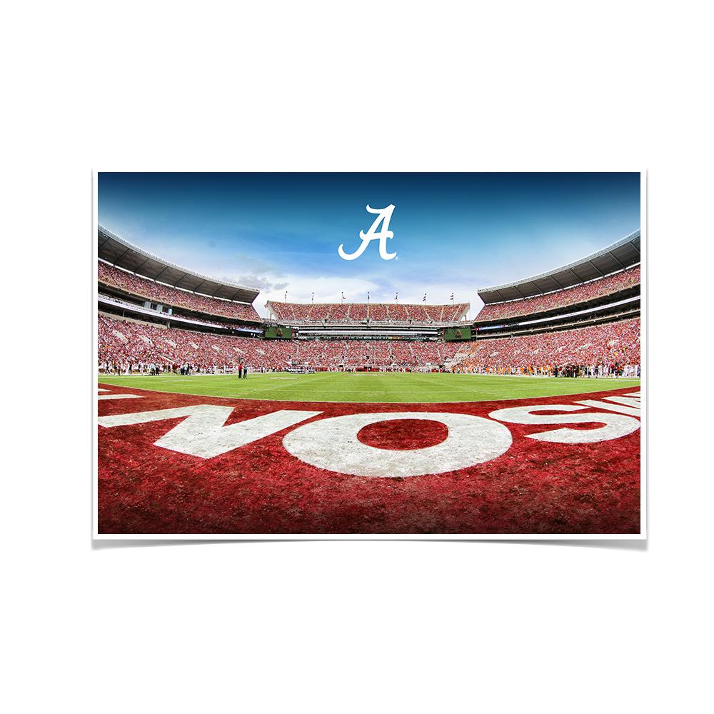 Alabama Crimson Tide - Bama End Zone - College Wall Art #Canvas