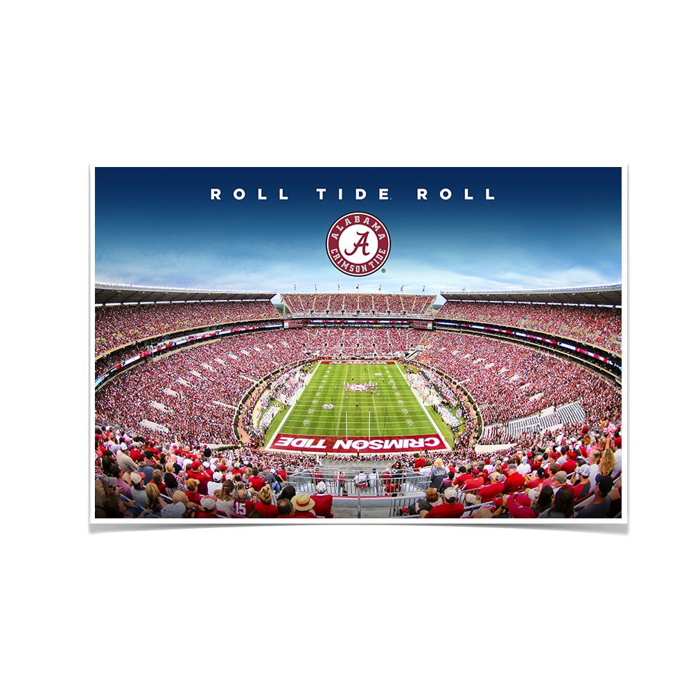 Alabama Crimson Tide - Roll Tide Roll - College Wall Art #Canvas