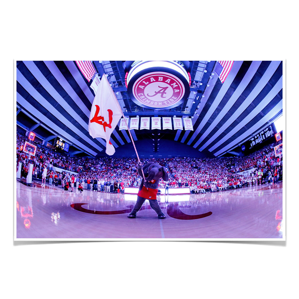 Alabama Crimson Tide - Big Al Basketball - College Wall Art #Canvas