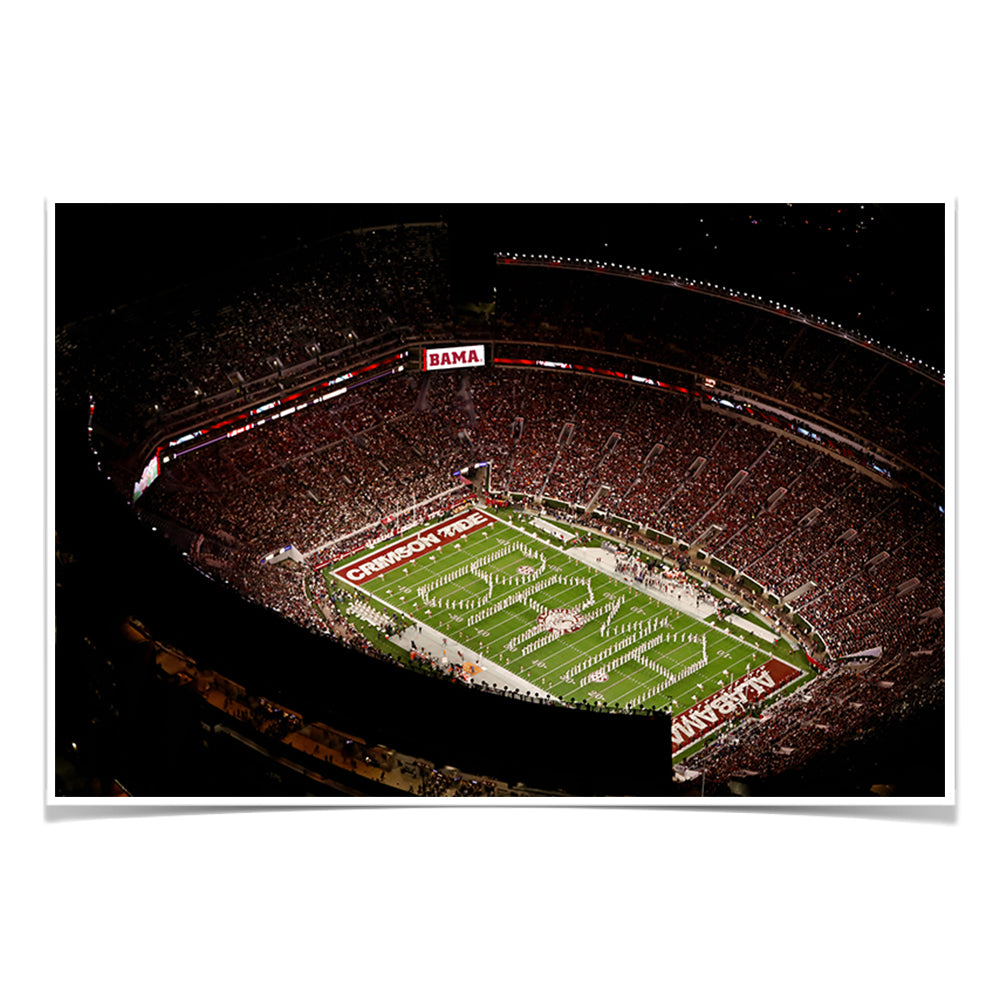 Alabama Crimson Tide - Bryant-Denny Bama Aerial - College Wall Art #Canvas