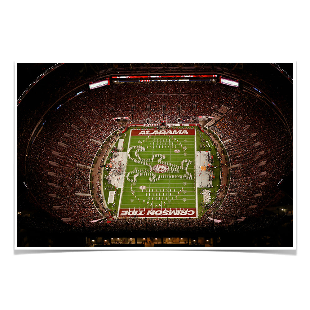 Alabama Crimson Tide - Bryant-Denny Alabama Crimson Tide Aerial - College Wall Art #Canvas
