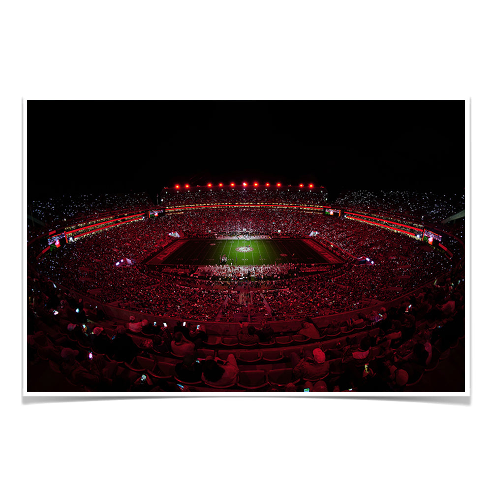 Alabama Crimson Tide - Light Up A Crimson Bryant Denny - College Wall Art #Canvas