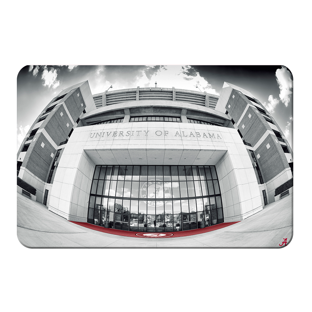 Alabama Crimson Tide - Bryant Denny Main Entrance B&W - College Wall Art #Canvas