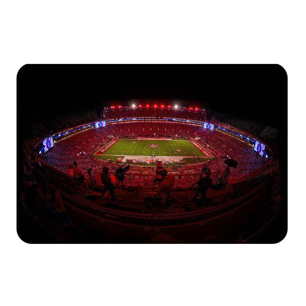 Alabama Crimson Tide - Crimson Lights Fish Eye - College Wall Art #Canvas