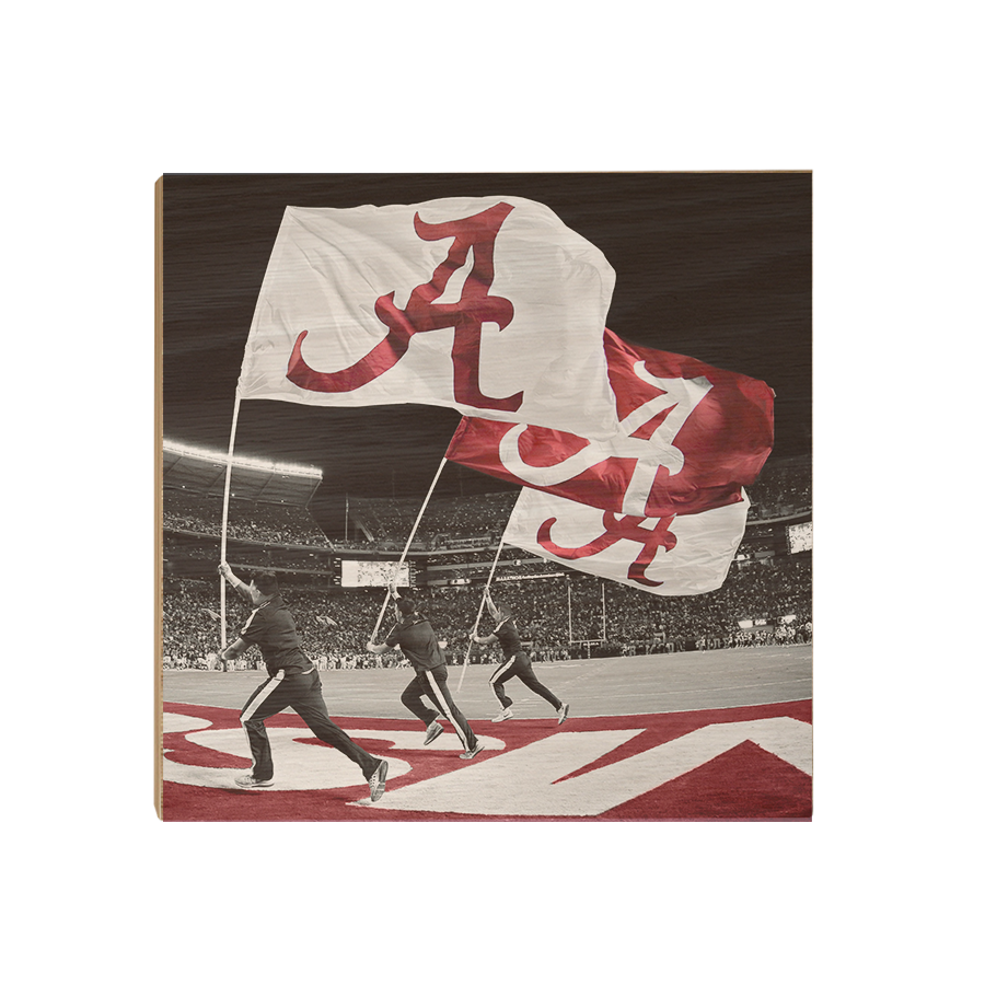 Alabama Crimson Tide - Alabama Flags - College Wall Art #Canvas
