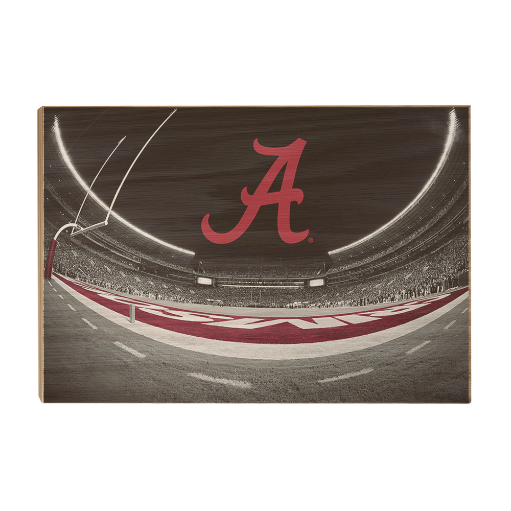 Alabama Crimson Tide - Bryant Denny End Zone Fisheye - College Wall Art #Canvas