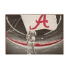Alabama Crimson Tide - Big Al's Alabama Flag - College Wall Art #Wood