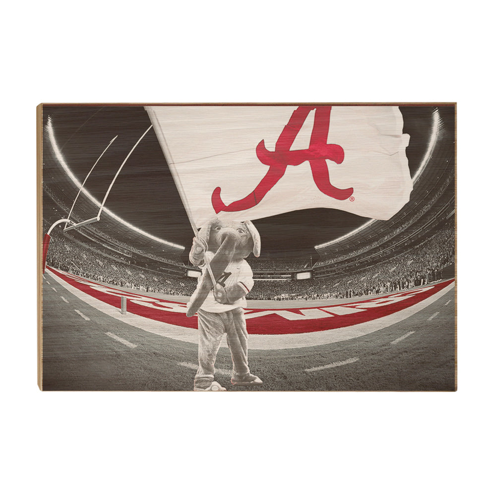 Alabama Crimson Tide - Big Al's Alabama Flag - College Wall Art #Canvas