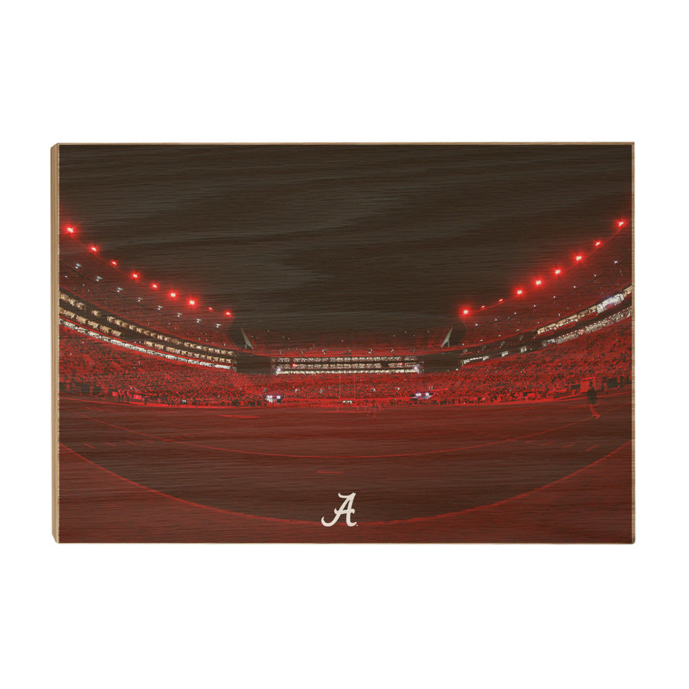Alabama Crimson Tide - Alabama Crimson Lights - College Wall Art #Canvas