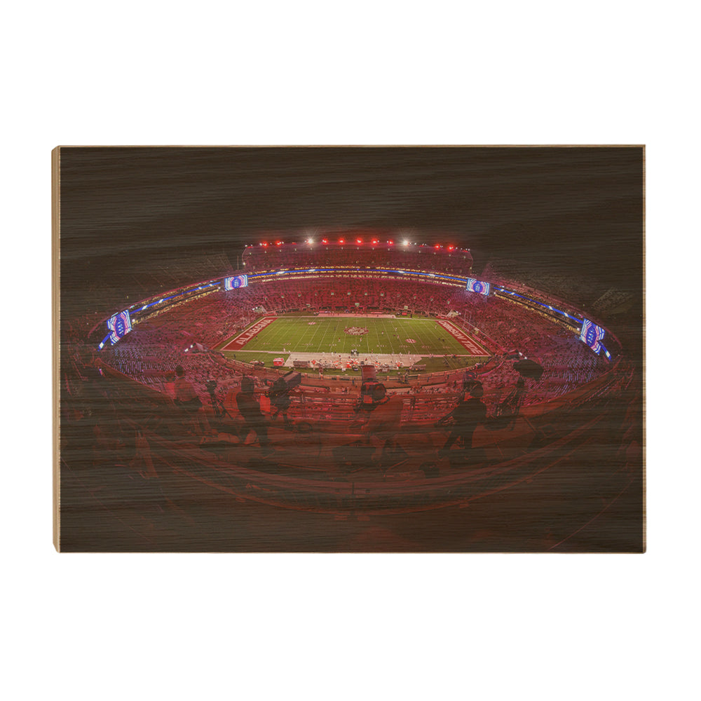 Alabama Crimson Tide - Crimson Lights Fish Eye - College Wall Art #Canvas
