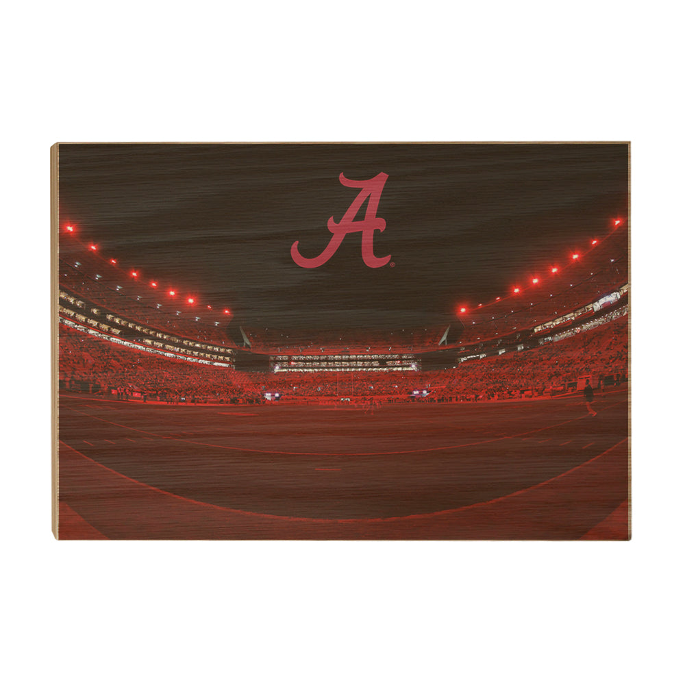 Alabama Crimson Tide - Alabama Crimson Lights - College Wall Art #Canvas