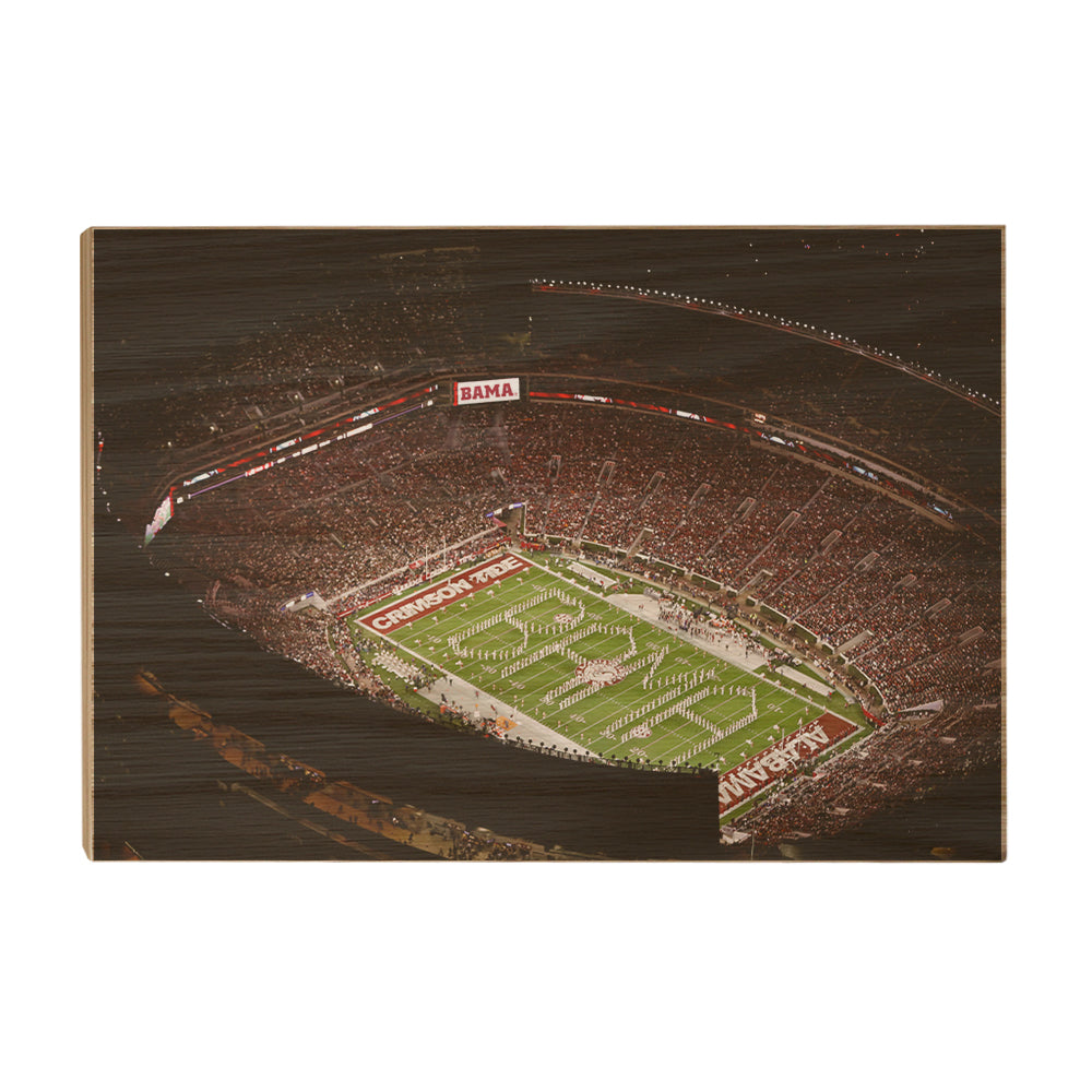 Alabama Crimson Tide - Bryant-Denny Bama Aerial - College Wall Art #Canvas