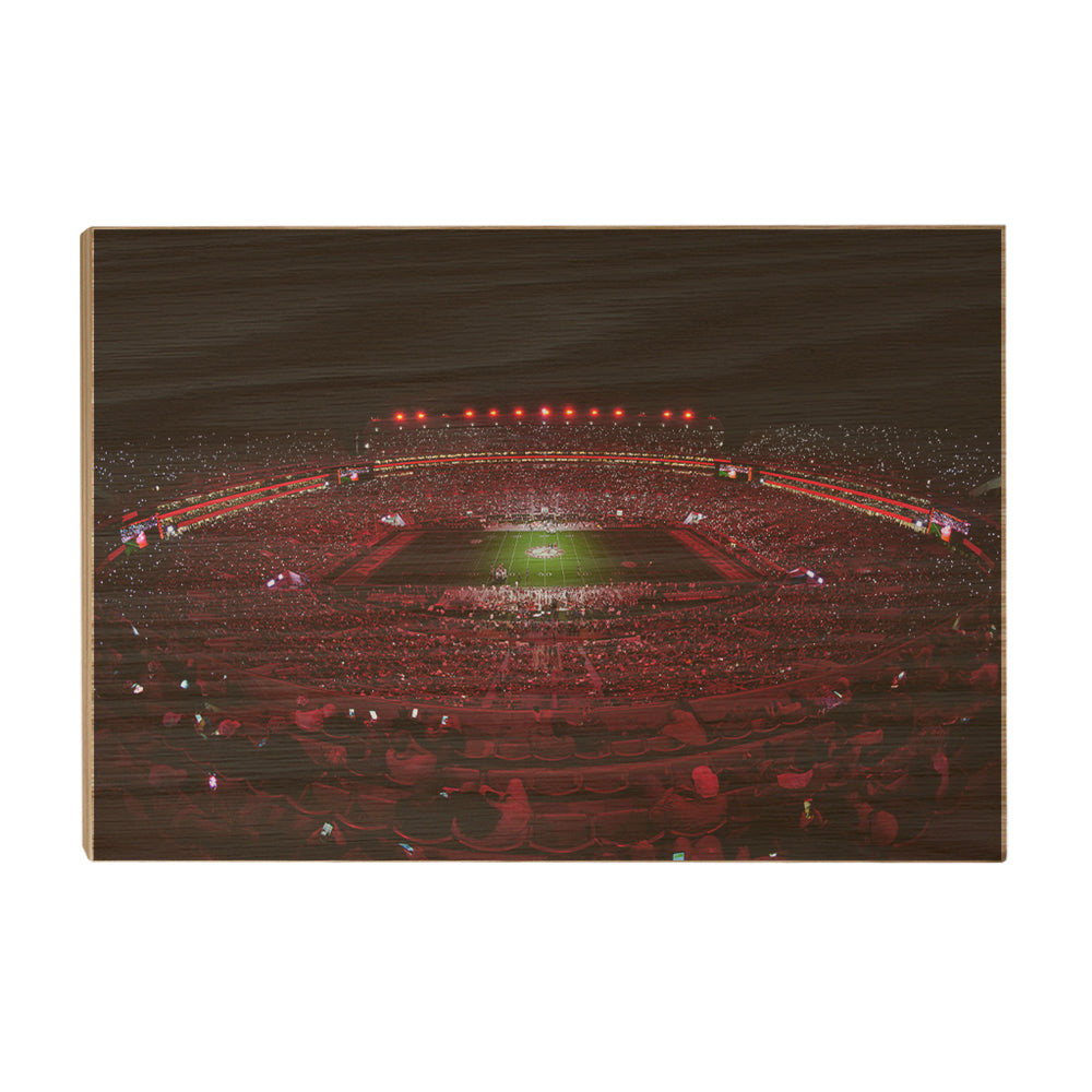Alabama Crimson Tide - Light Up A Crimson Bryant Denny - College Wall Art #Canvas