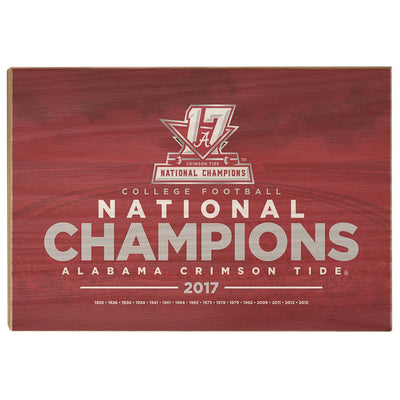 Alabama Crimson Tide - National Champions Alabama Crimson Tide - College Wall Art #Wood