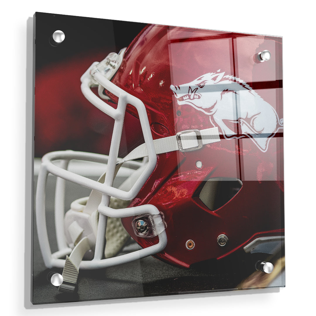 Arkansas Razorbacks - Razorback Helmet - College Wall Art #Canvas