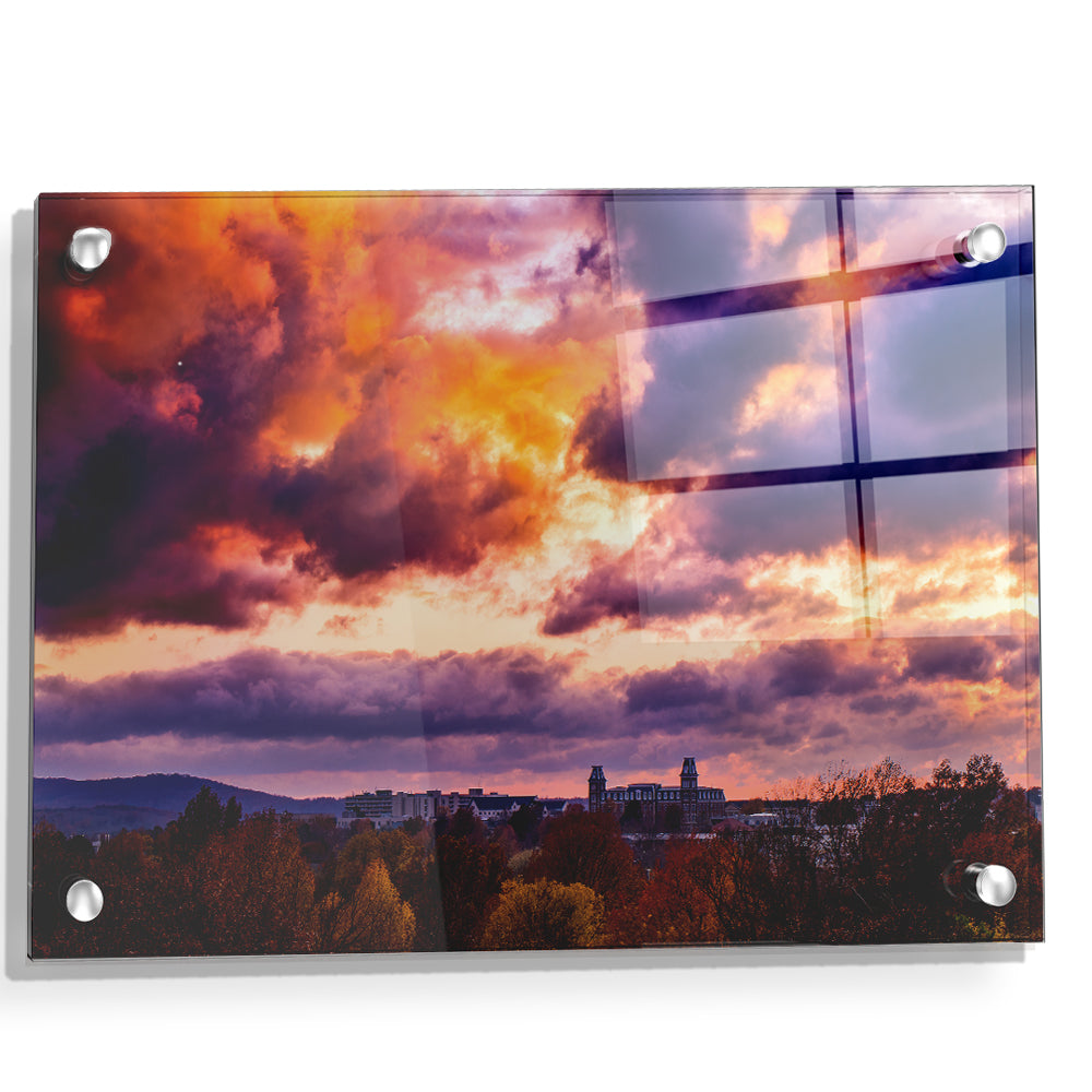 Arkansas Razorbacks - Fiery Fayetteville - College Wall Art #Canvas