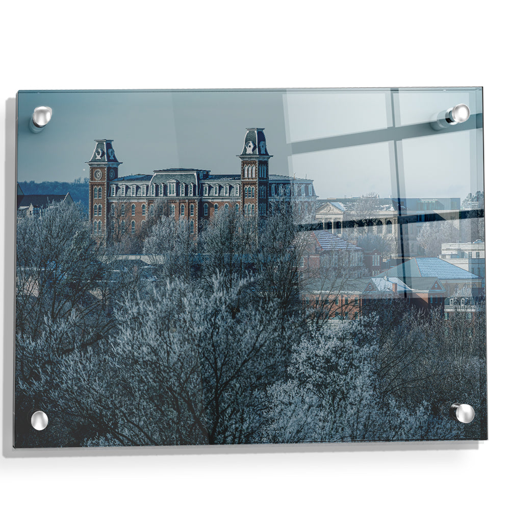 Arkansas Razorbacks - Old Main Frost - College Wall Art #Canvas