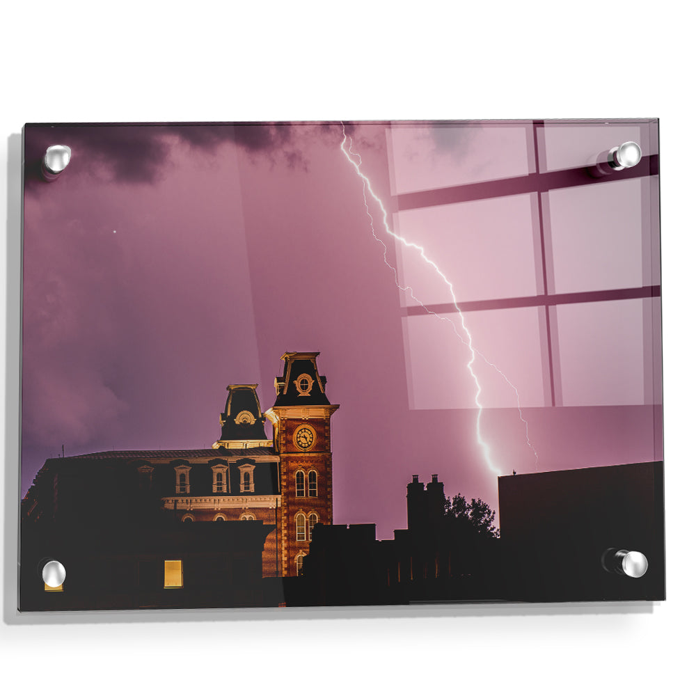 Arkansas Razorbacks - Old Main Lightning - College Wall Art #Canvas