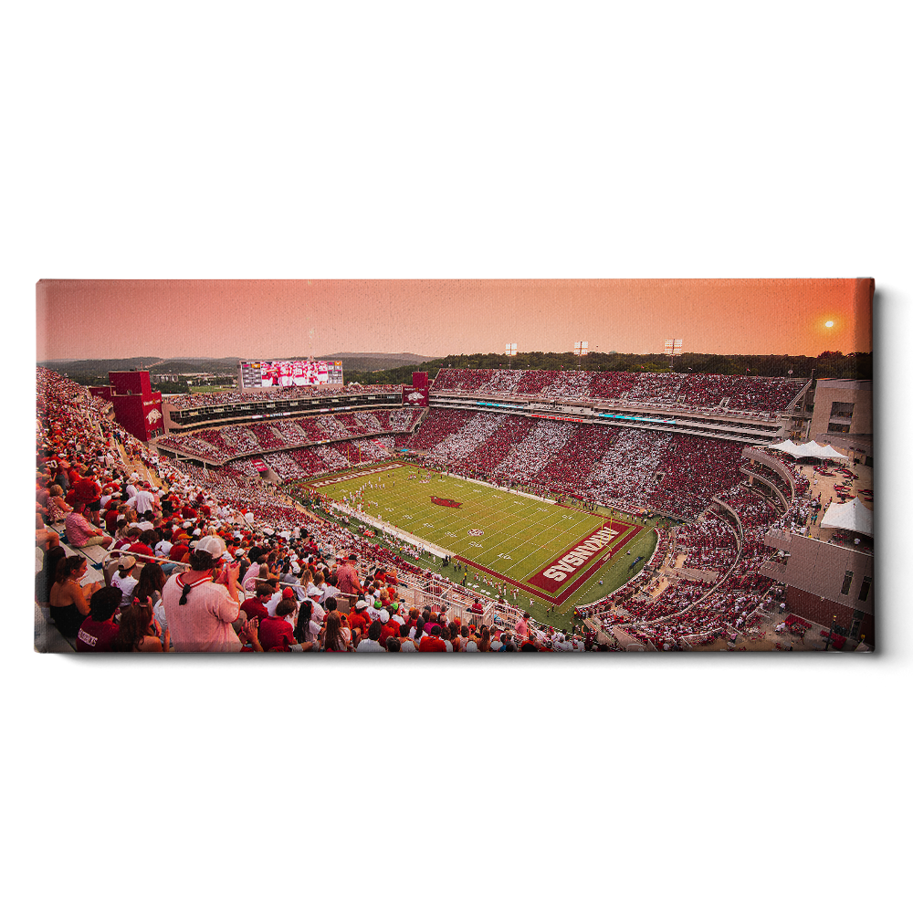 Razorback Stadium At Night