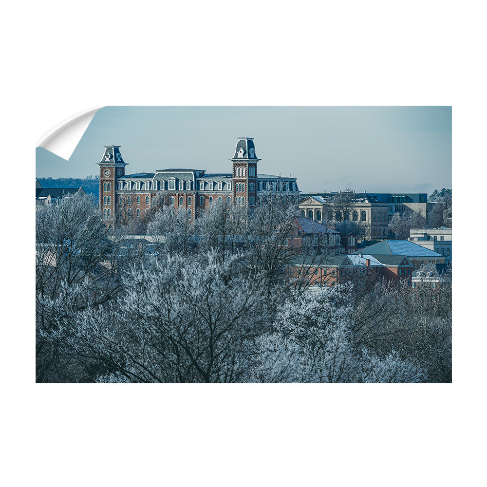 Arkansas Razorbacks - Old Main Frost - College Wall Art #Canvas