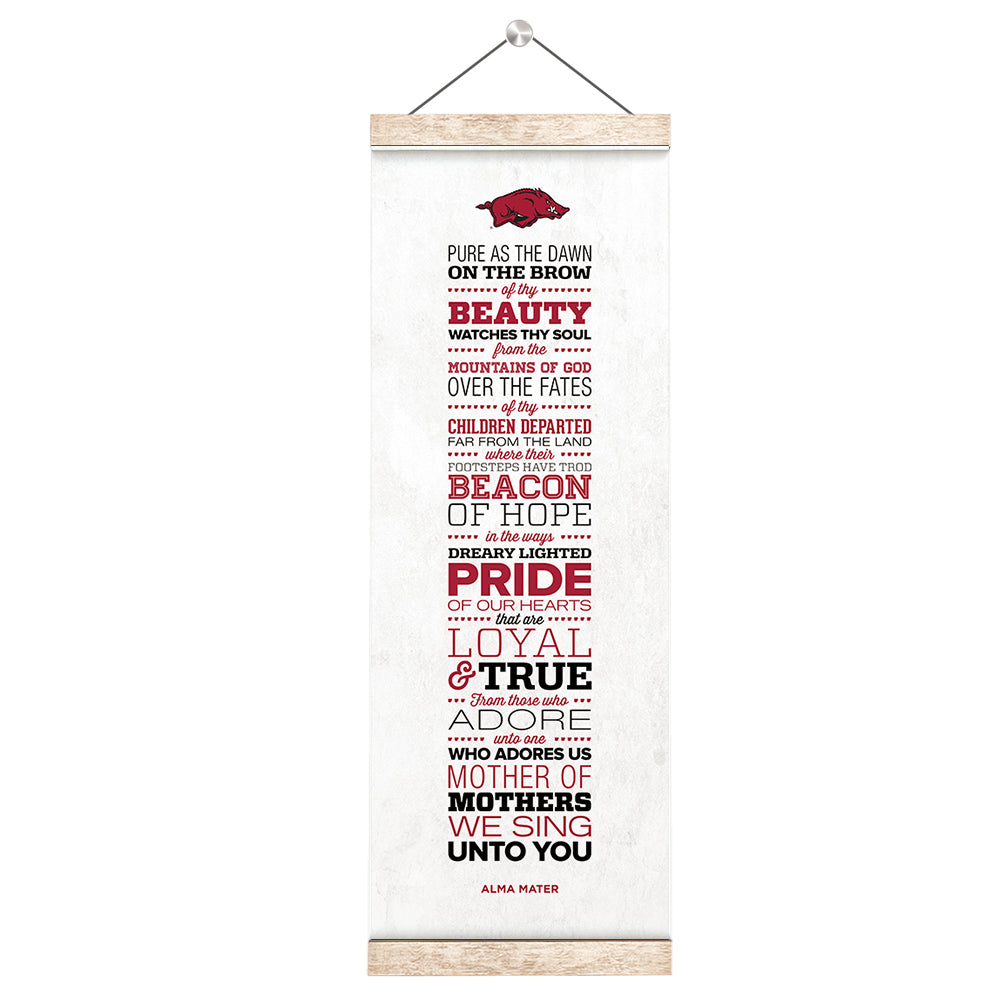 Arkansas Razorbacks - Arkansas Alma Mater - College Wall Art #Canvas