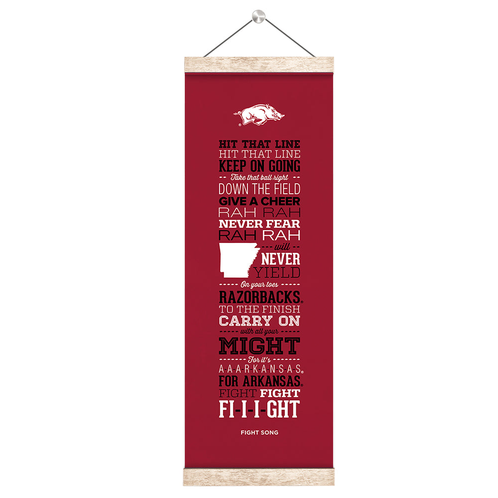 Arkansas Razorbacks - Arkansas Fight Song - College Wall Art #Canvas