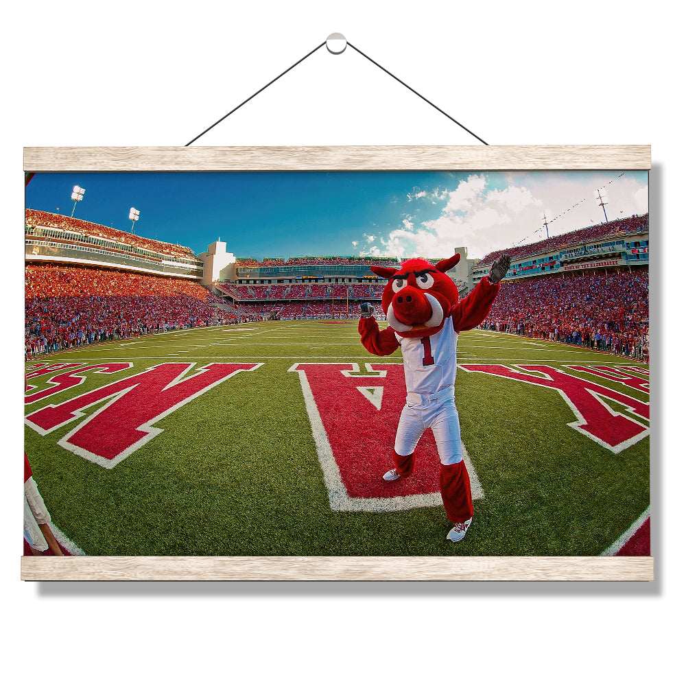 Arkansas Razorbacks - Big Red End Zone - College Wall Art #Canvas