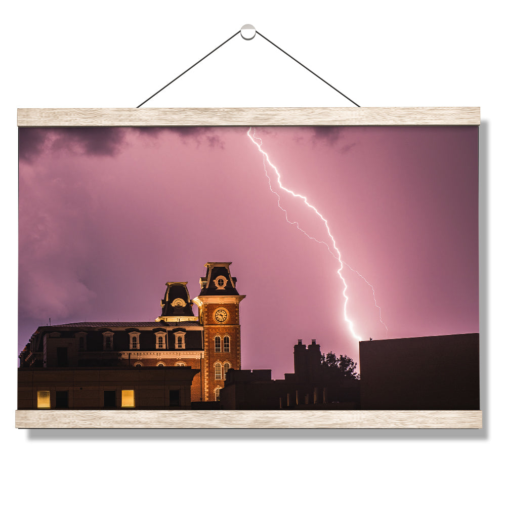 Arkansas Razorbacks - Old Main Lightning - College Wall Art #Canvas