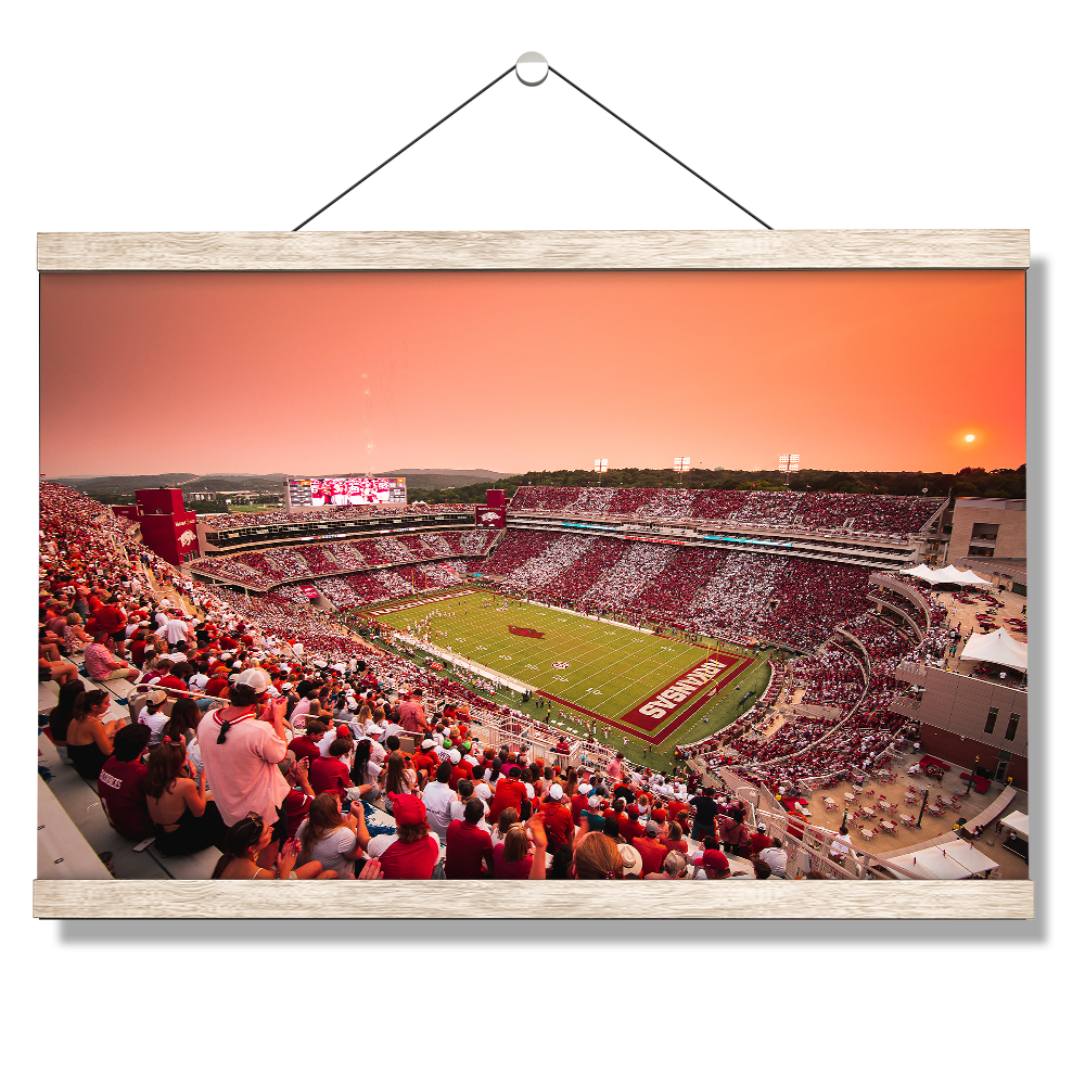 Arkansas Razorbacks - Aerial Donald - College Wall Art #Canvas