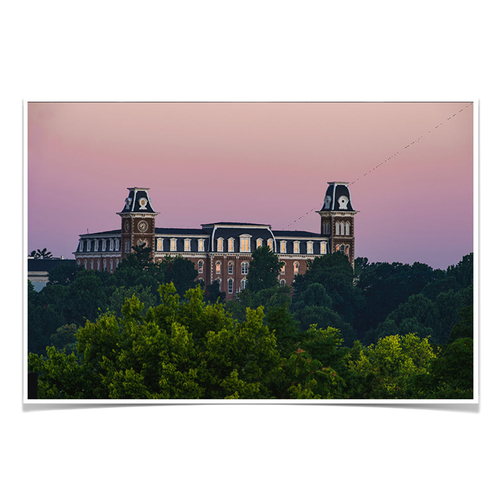 Arkansas Razorbacks - Old Main Sunrise - College Wall Art #Canvas