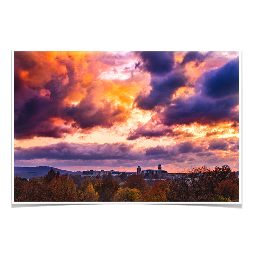 Arkansas Razorbacks - Fiery Fayetteville - College Wall Art #Canvas