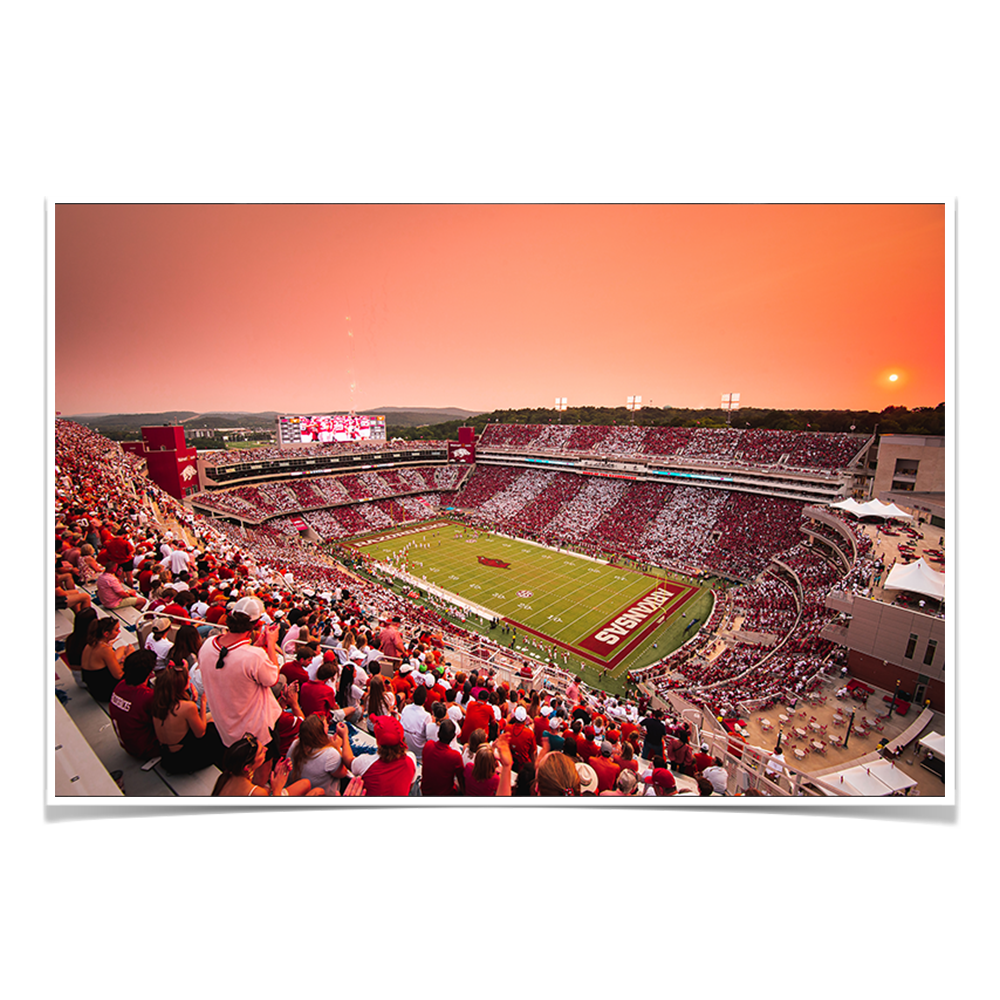 Arkansas Razorbacks - Aerial Donald - College Wall Art #Canvas