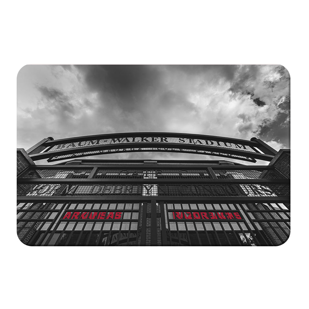 Arkansas Razorbacks - Snowy Old Main - College Wall Art #Canvas