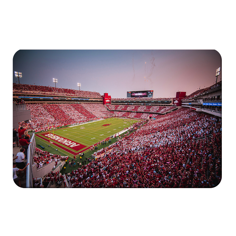 Arkansas Razorbacks - Touchdown Arkansas Stripe Out - College Wall Art #Canvas