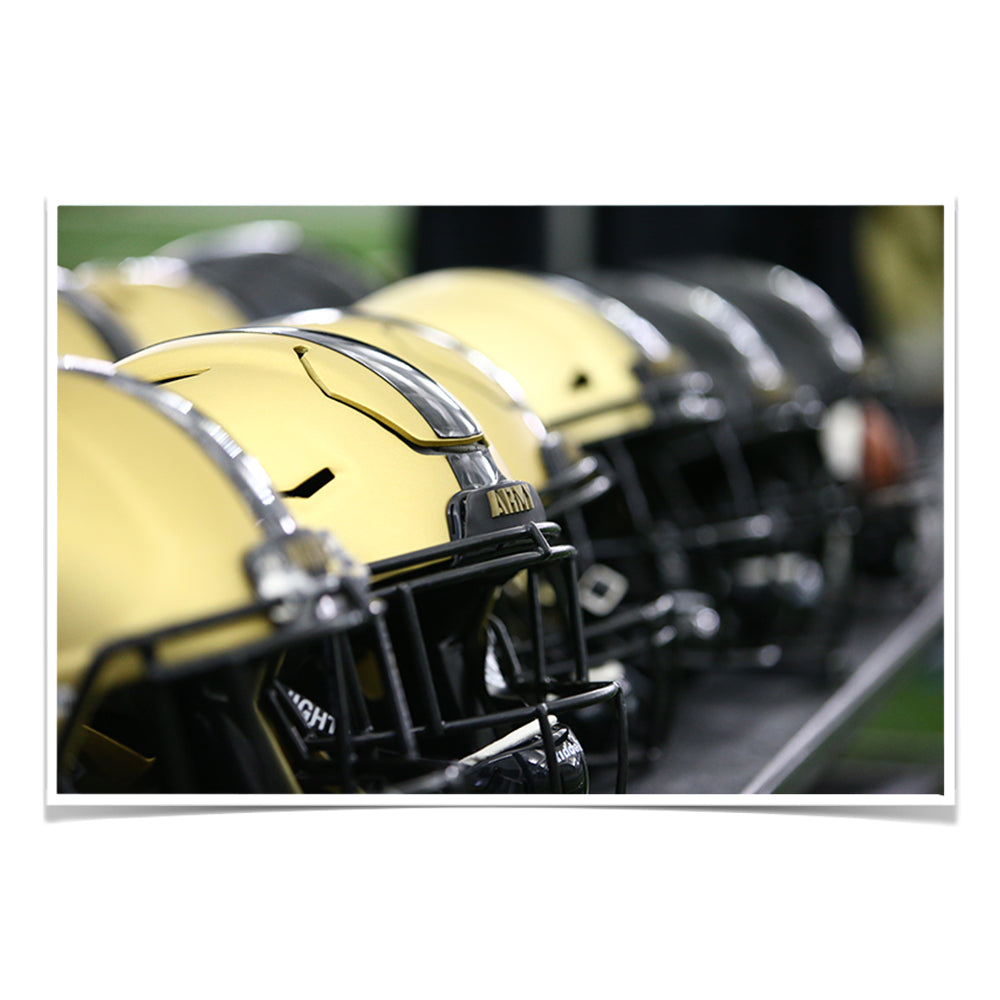 black and yellow football helmet Army West Point - Black Knights - Football Helmets