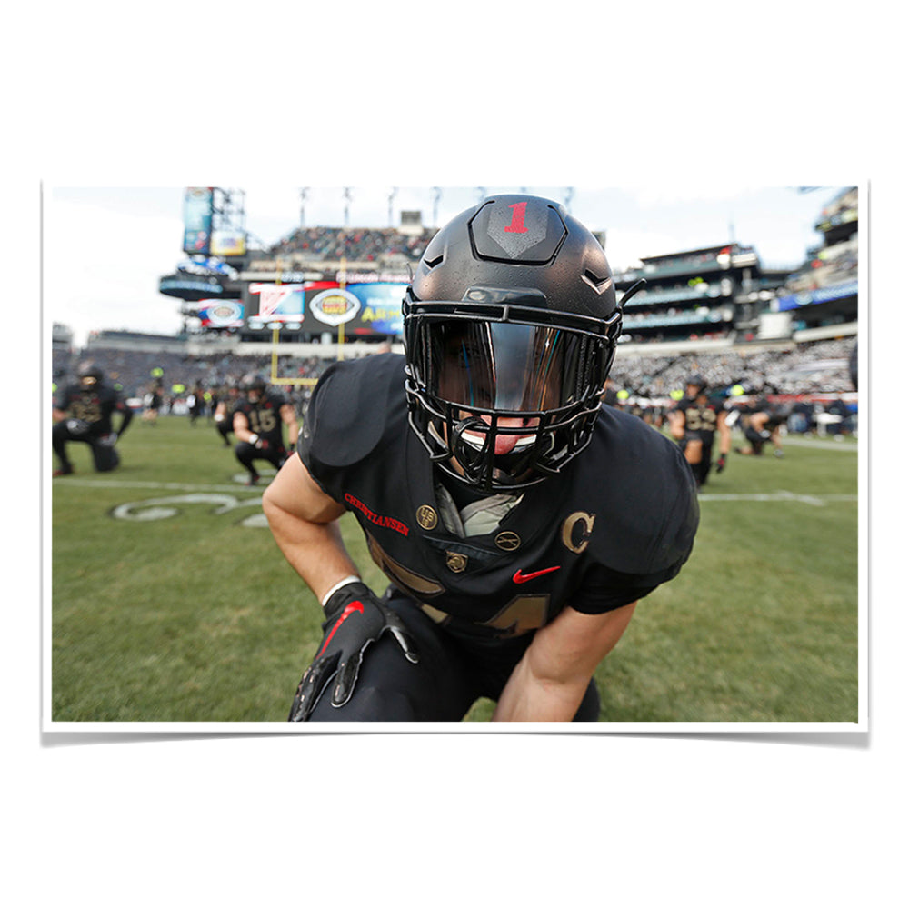 big red one football helmet Army West Point - Black Knights - Game Ready - Michie Stadium