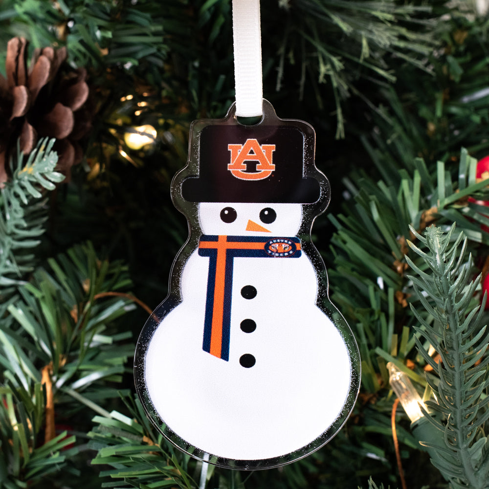 Auburn Tigers - Auburn Snowman Double-Sided Ornament