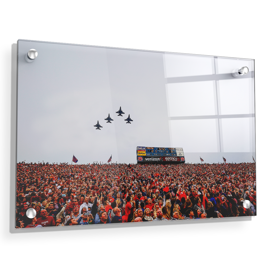 Auburn Tigers - Iron Bowl Fly Over - College Wall Art#Canvas