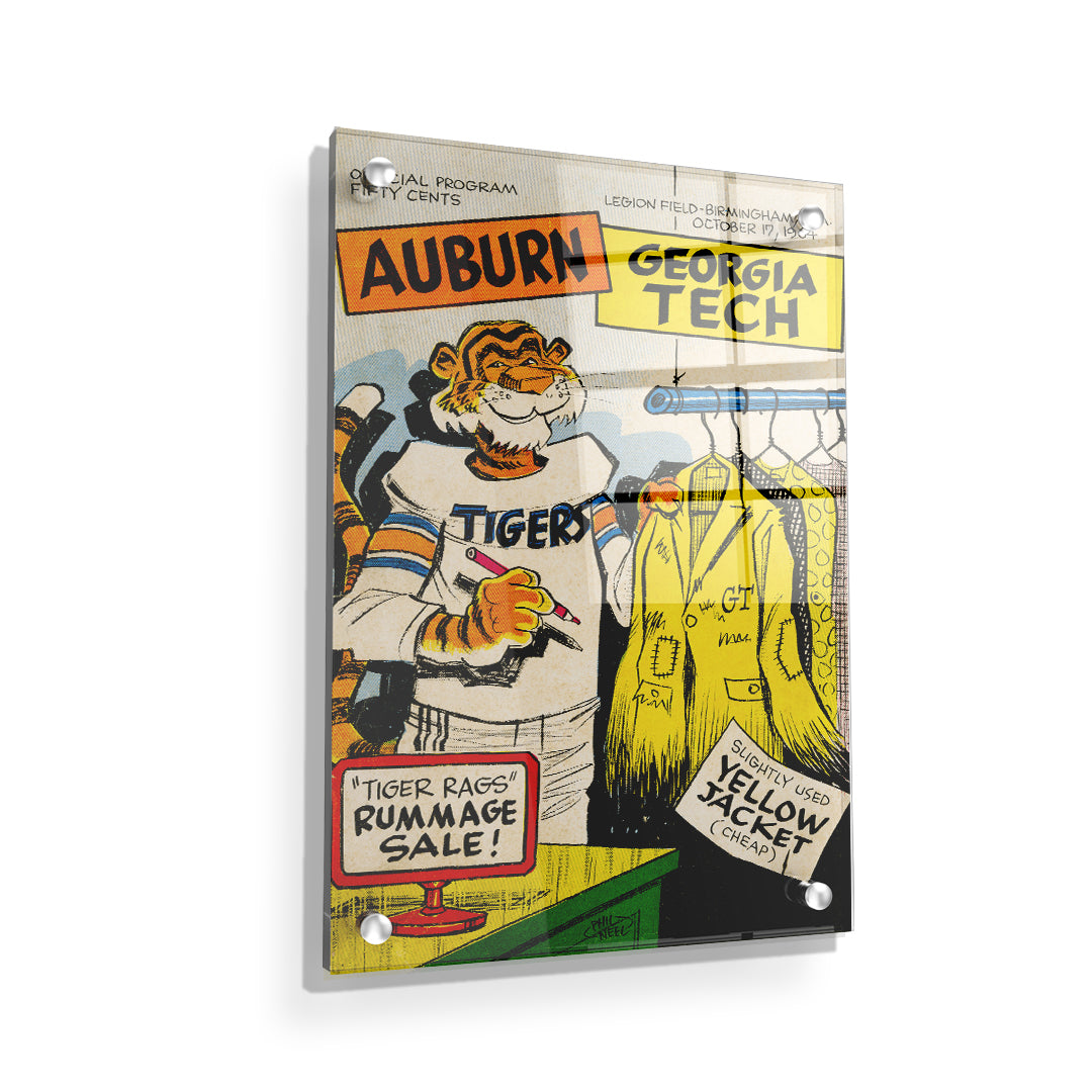 Auburn Tigers - Vintage Tiger Rags Rummage Sale - College Wall Art #Canvas