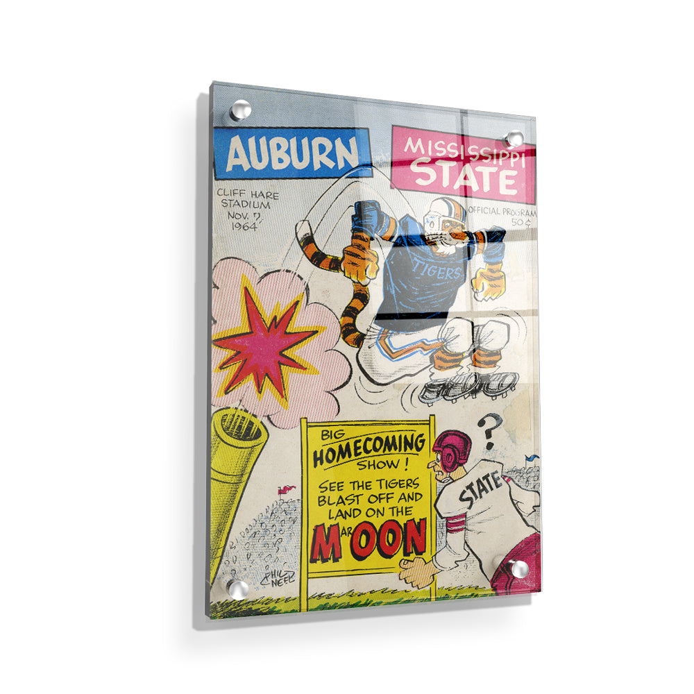 AUBURN TIGERS - Vintage Auburn vs. Mississippi Official Program Cover 11.7.64 - College Wall Art #Canvas